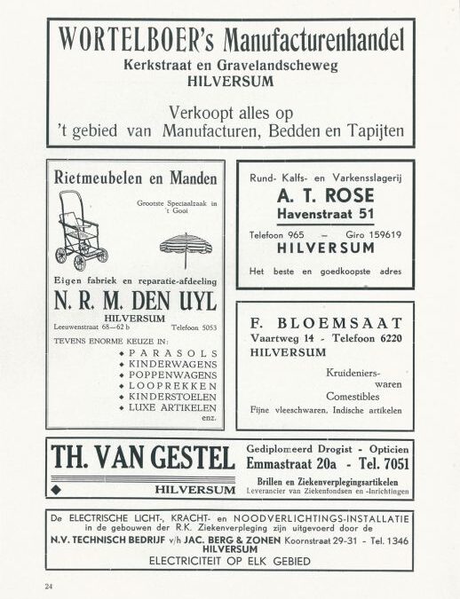 1933-1935 Gedenkboek RKZ1 advertentie