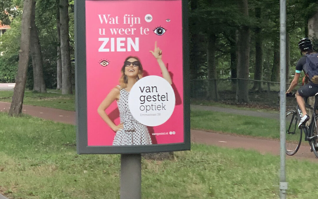 Reclamebord Wat fijn u weer te zien na Corona LR